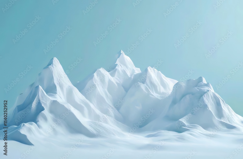Serene snow-capped mountain range under a clear sky. Serene snow-capped mountain range under a clear sky.