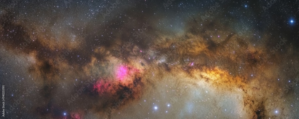 Cosmos Background with Colorful Nebula Clouds and Stars. Galaxy Astronomy image Showing an Interstellar Celestial View of Outer Space beyond the Milky Way. Cosmos Background with Colorful Nebula Clouds and Stars. Galaxy Astronomy image Showing an Interstellar Celestial View of Outer Space beyond the Milky Way.