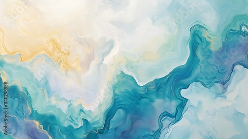 Calming Rhythms Illustration Featuring Soft Waves and Harmonious Abstract Patterns