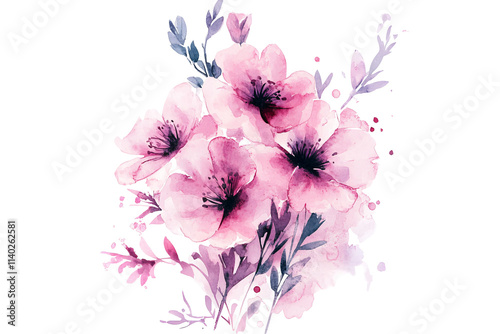 a watercolor of flowers