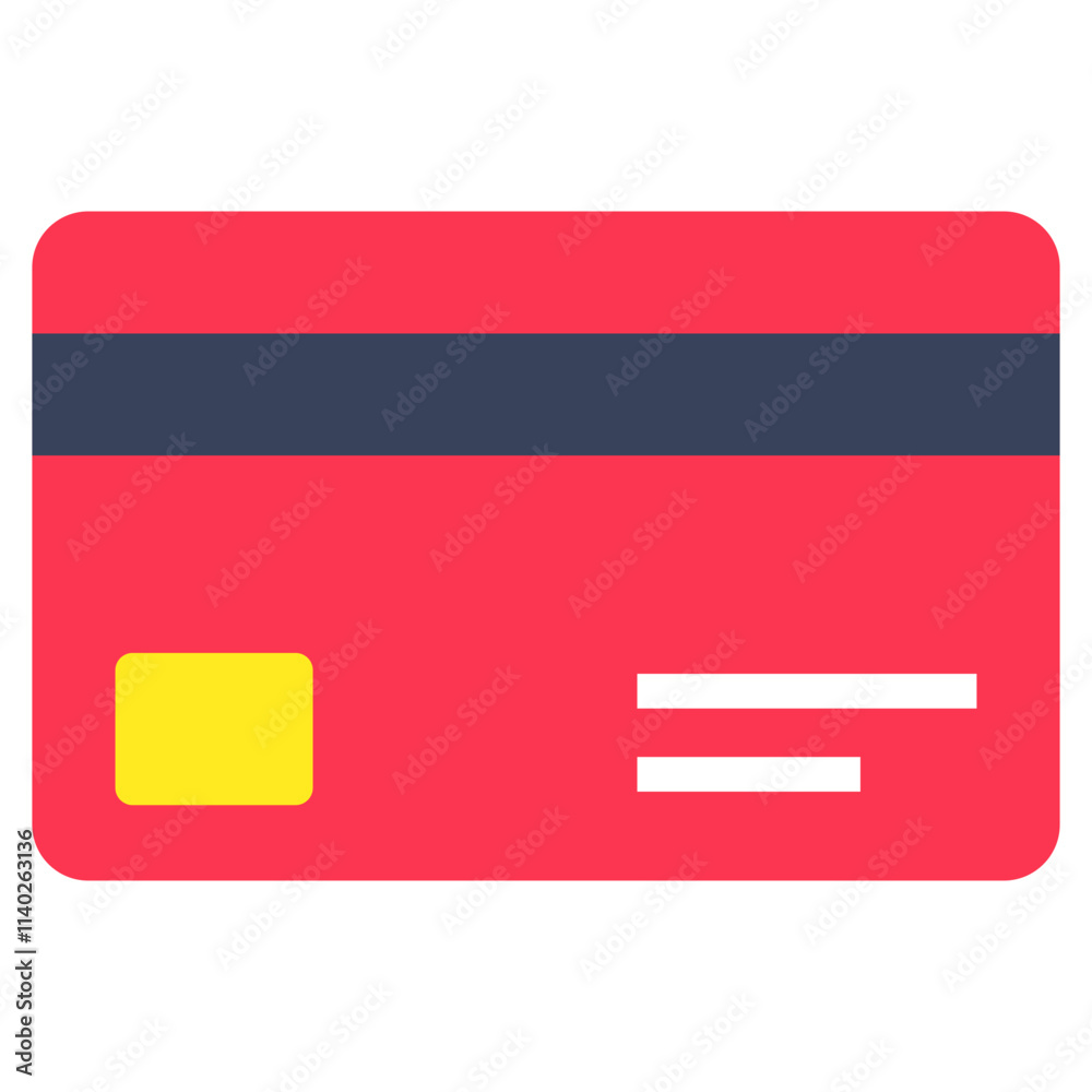 An icon design of credit card An icon design of credit card