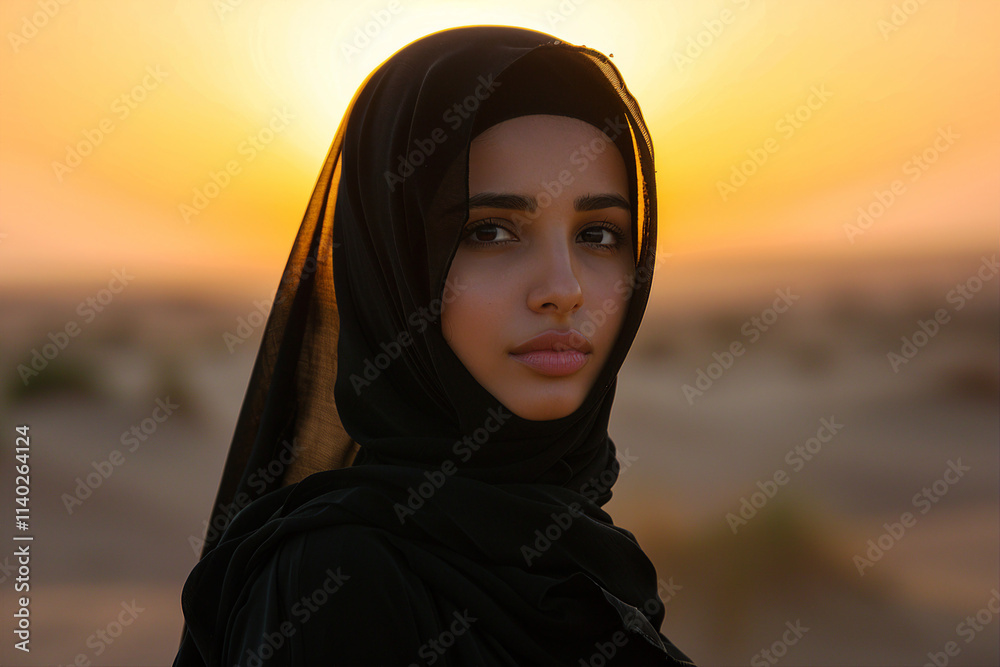 AI generated image of woman in a hijab