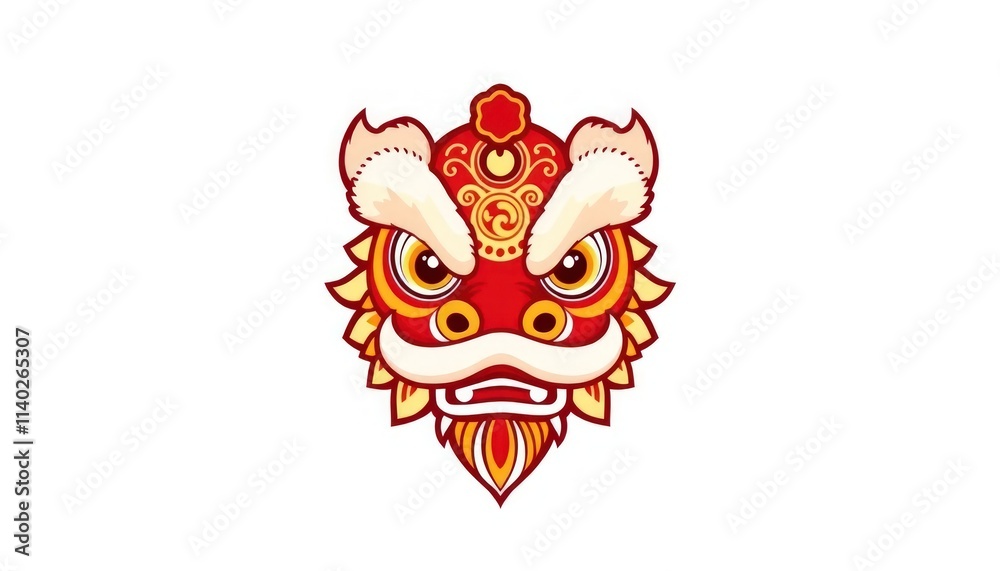 Lion Dance - Chinese Lion Dance Head Isolated - Lion Dance Head Icon - Barongsai Head Design - Icon Set - Set Of Lion Dance - Red Lion Dance Lion Dance - Chinese Lion Dance Head Isolated - Lion Dance Head Icon - Barongsai Head Design - Icon Set - Set Of Lion Dance - Red Lion Dance