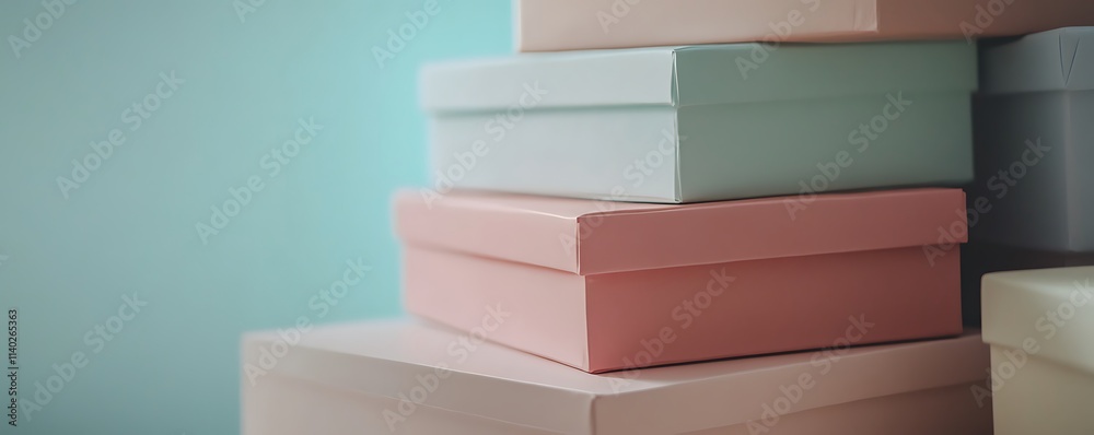 A stack of clean packaging boxes ready for delivery A stack of clean packaging boxes ready for delivery