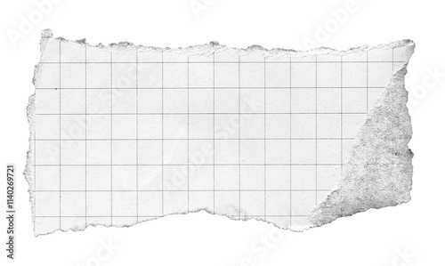 torn paper vintage note grid memo black and white
