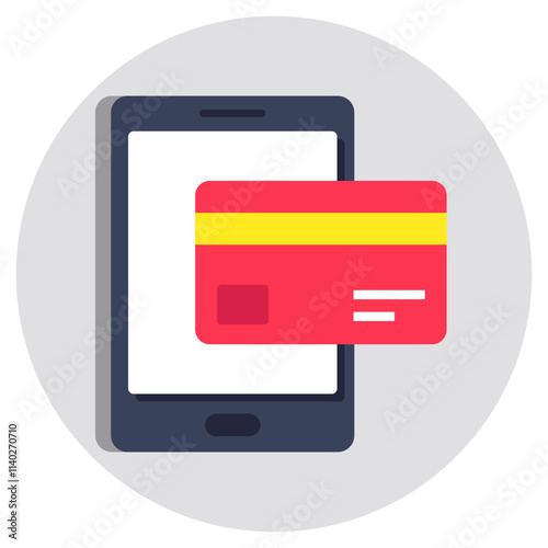 Creative design icon of mobile payment