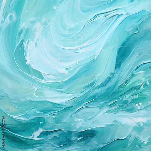 Abstract aquamarine paint background texture