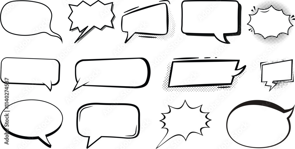 Comic speech bubbles set collection,speech, comic, cartoon, talk.