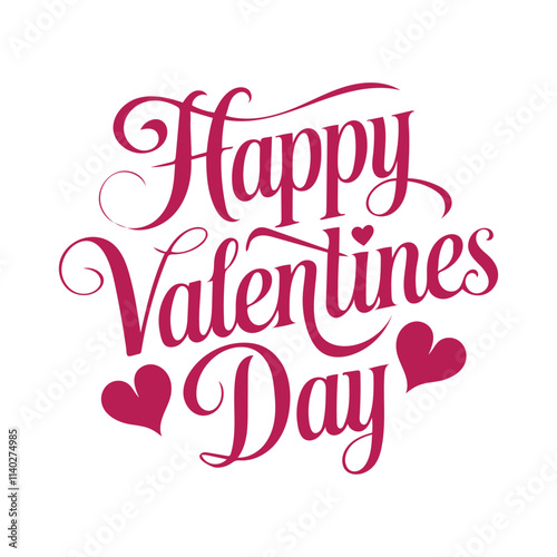 Happy Valentines Day Typography Banner Design
