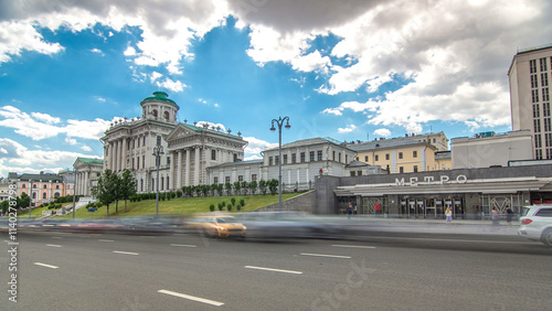 Pashkov House timelapse hyperlapse - famous classic buildings in Moscow