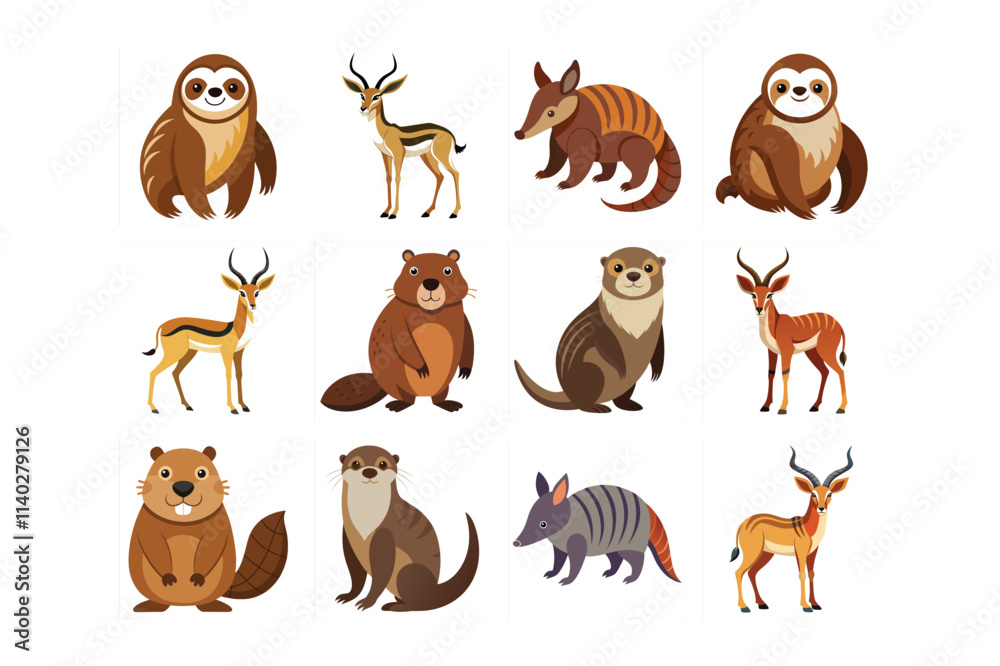 Fototapeta premium set of animals