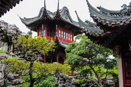 chinese temple in the park photo