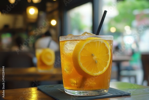 Citrus honey tea with yuzu photo