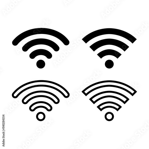 Set of Wifi symbol. Wireless area vector.