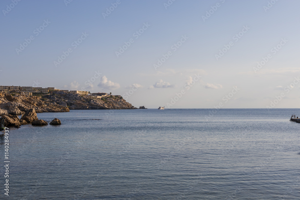 Seaside landscape in the Kalithea area of Rhodes Greece Seaside landscape in the Kalithea area of Rhodes Greece