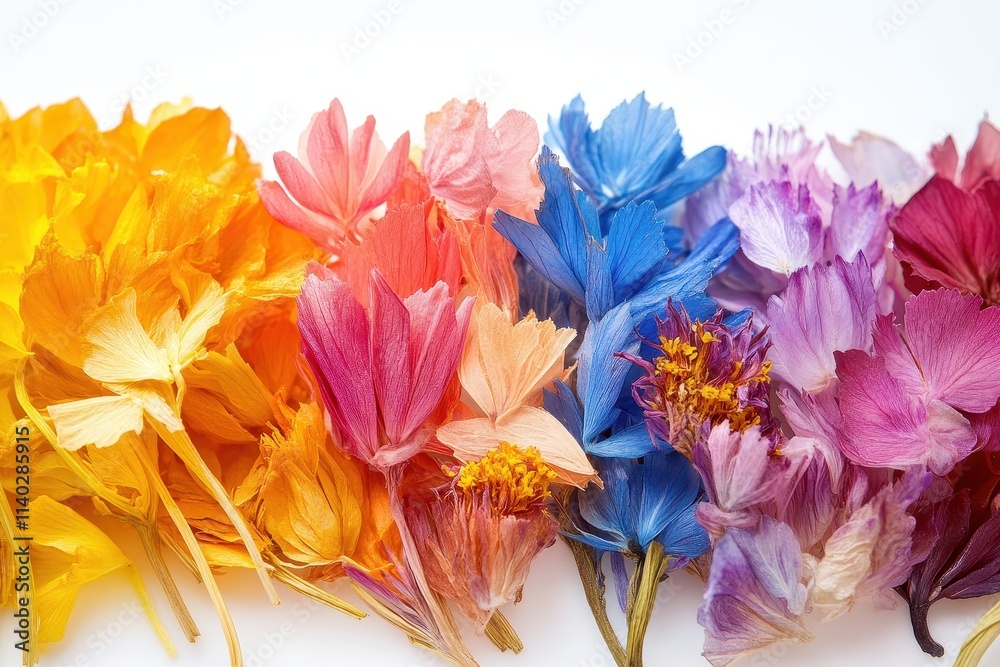 Naklejka premium Colorful dried herbal tea blends