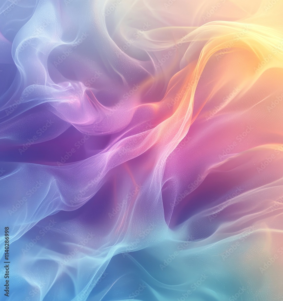 Abstract Light Digital Background with Soft Colors, Generative AI Abstract Light Digital Background with Soft Colors, Generative AI