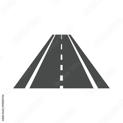 Road icon. vector black road icon. straight asphalt highway. road symbol for your website, logo, app, UI. road forward