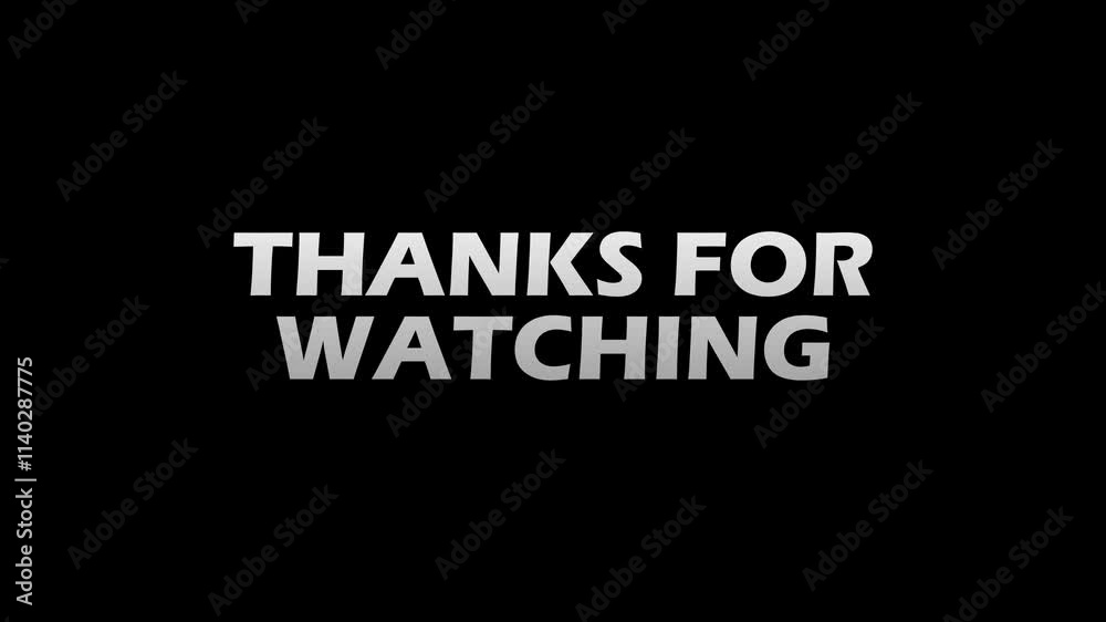 
THANKS FOR WATCHING WITH BURNING TEXT EFFECT