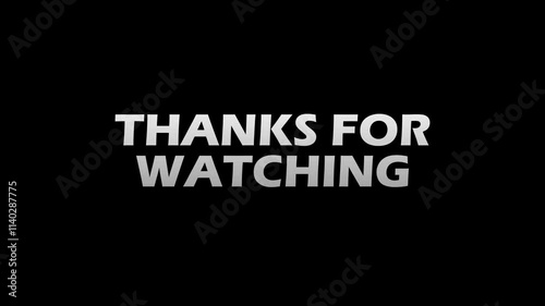 
THANKS FOR WATCHING WITH BURNING TEXT EFFECT