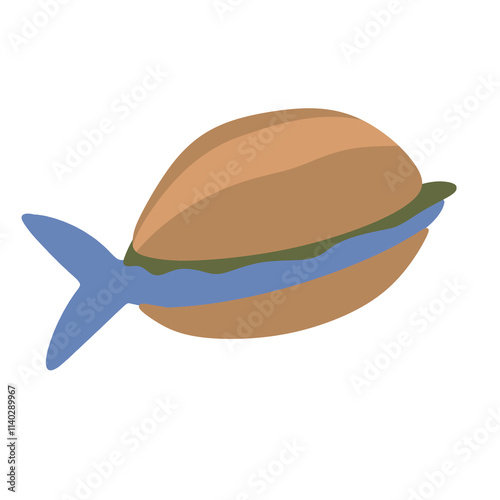 Fish sandwich illustration