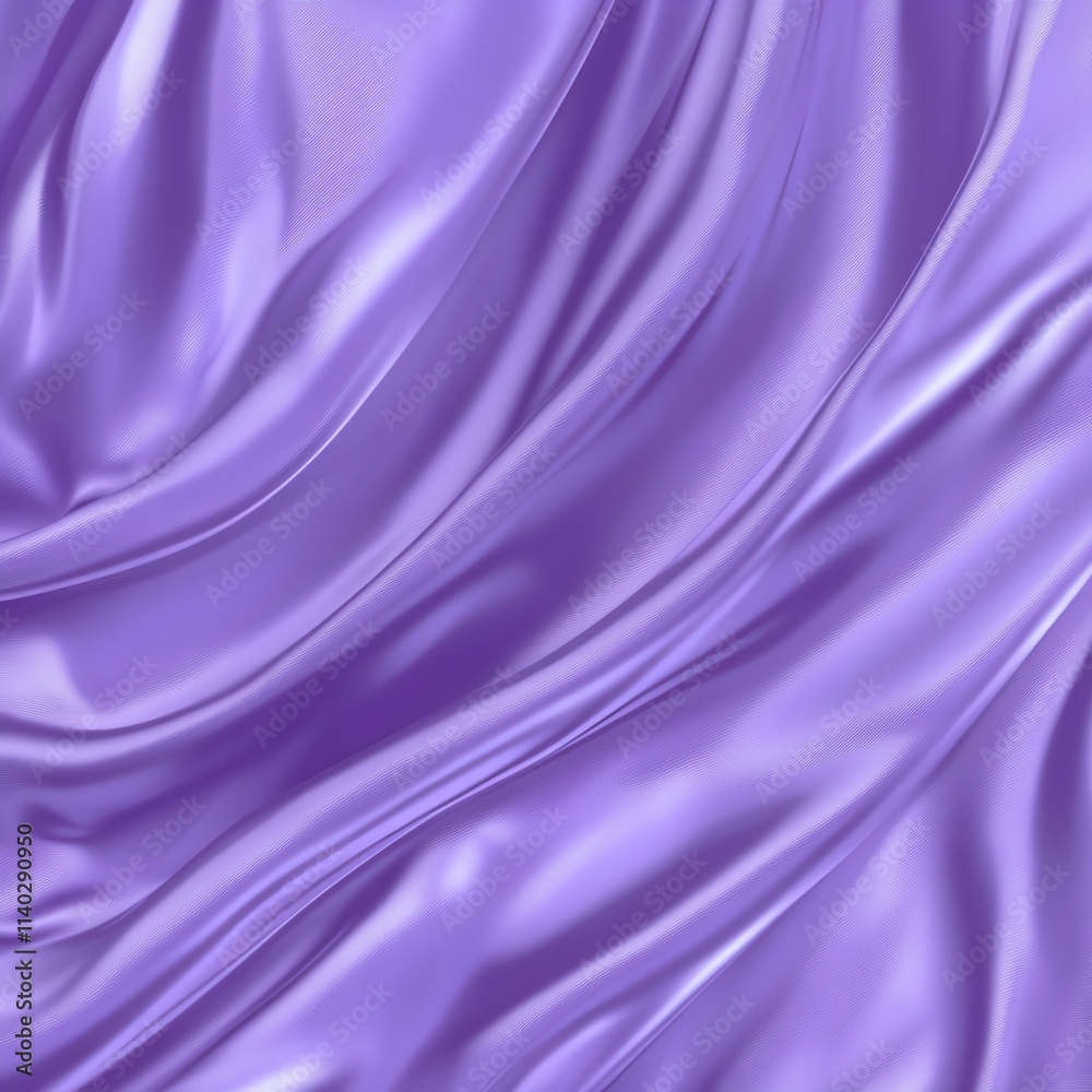 Fototapeta premium Smooth lavender silk fabric with soft folds and glossy texture.