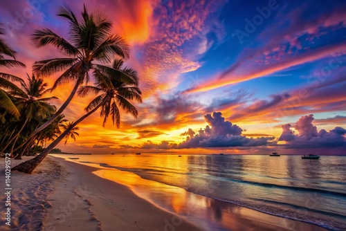 Boracay Sunset Beach: Stunning Philippine Paradise, Golden Hour Photography, Tropical Island Escape