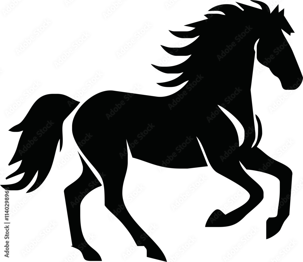 Silhouette Of Horse running Vector Silhouette Of Horse running Vector
