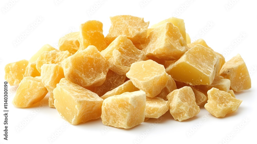 Detailed macro photography of fresh ginger root pieces displaying natural fibrous texture and organic characteristics against pure white backdrop with studio lighting. Detailed macro photography of fresh ginger root pieces displaying natural fibrous texture and organic characteristics against pure white backdrop with studio lighting.