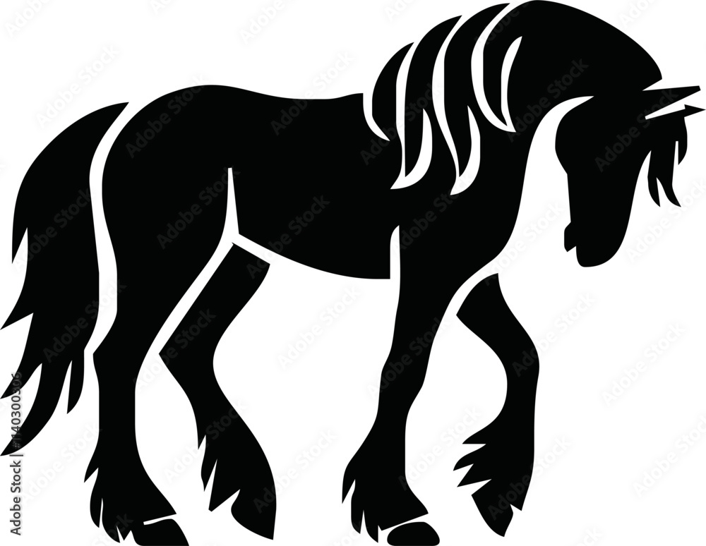 Silhouette Of Horse running Vector Silhouette Of Horse running Vector