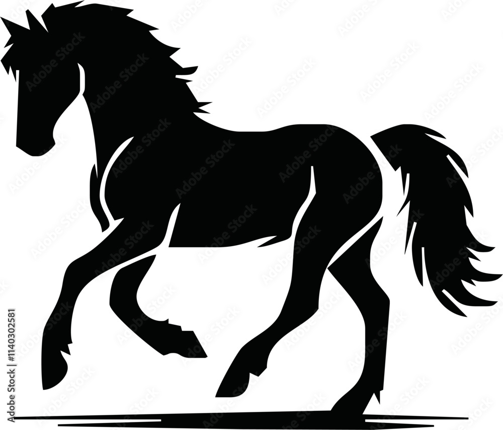 Silhouette Of Horse running Vector Silhouette Of Horse running Vector
