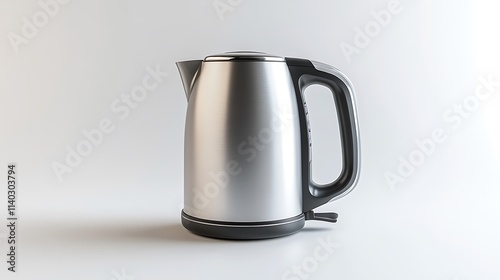 A modern electric kettle on a clean white background 