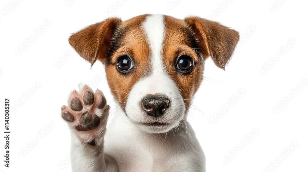 Jack Russell terrier puppy isolated on white background. Jack Russell terrier puppy isolated on white background.