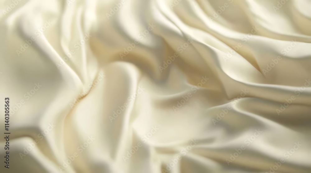 Soft, creamy white silk fabric with elegant folds and drapes. Soft, creamy white silk fabric with elegant folds and drapes.