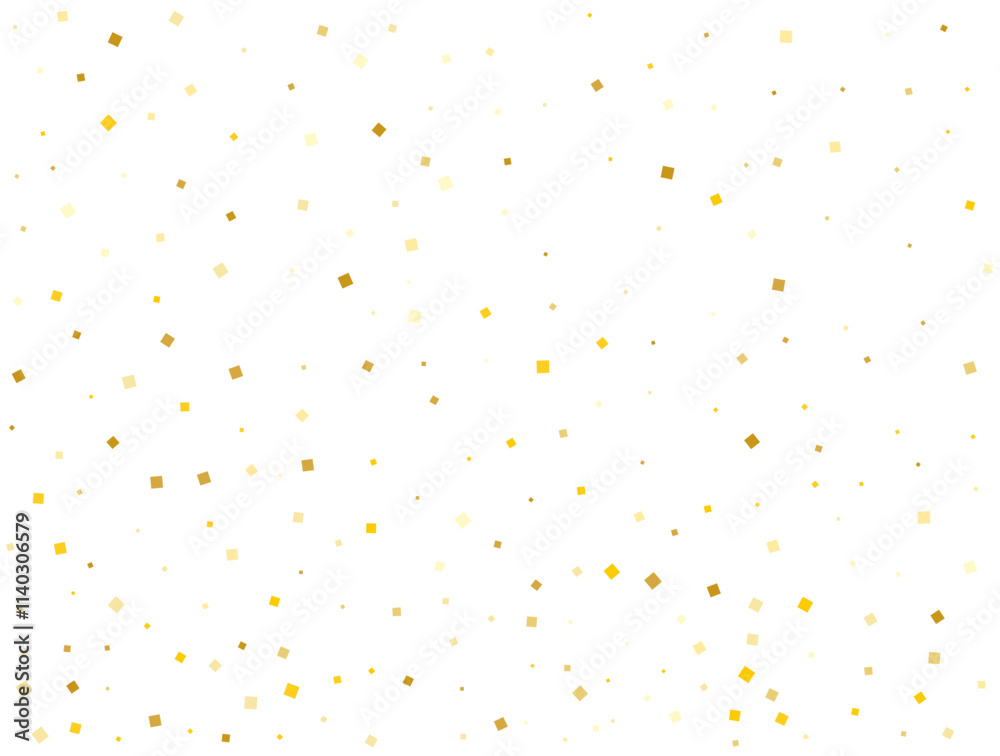 Gold Squares. Confetti celebration, Falling golden abstract decoration for party. Gold Squares. Confetti celebration, Falling golden abstract decoration for party.