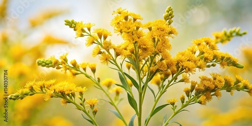 Silhouette of Solidago virgaurea flower photo