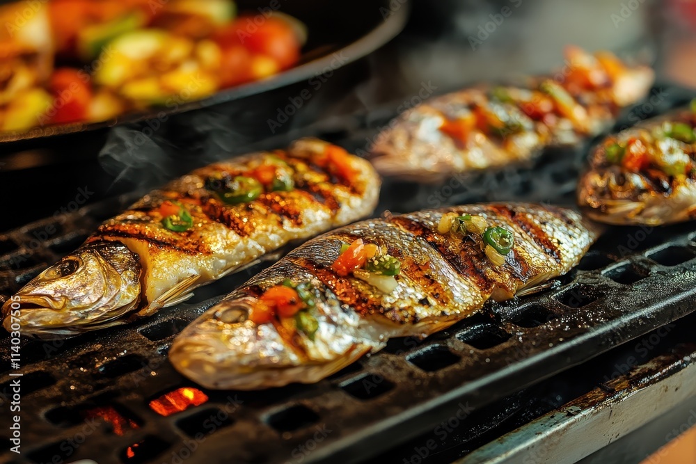 Grilled fish Korean cuisine sides Grilled fish Korean cuisine sides