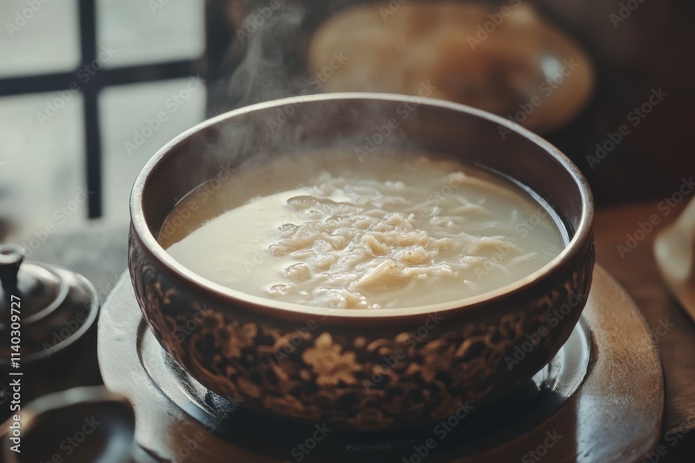 Haejangguk prepared with meat bone broth Haejangguk prepared with meat bone broth