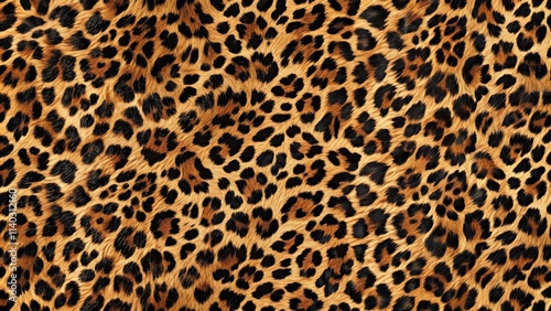 Silhouette seamless Leopard print pattern texture