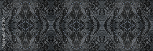 Canvastavla Black carpet seamless pattern, decorative repeating background