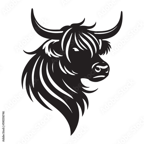 Wallpaper Mural Charming Baby Highland Cattle Vector Art for Greeting Cards Torontodigital.ca