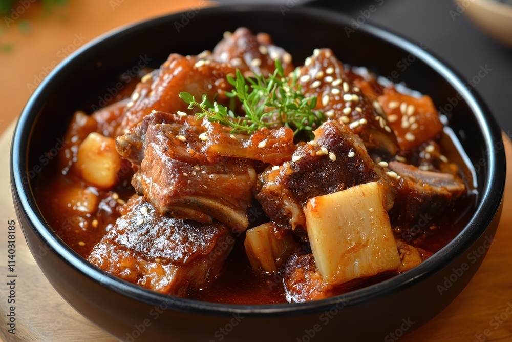 Korean cuisine featuring various pork dishes spicy stir fried stew beef spam and cutlet Korean cuisine featuring various pork dishes spicy stir fried stew beef spam and cutlet