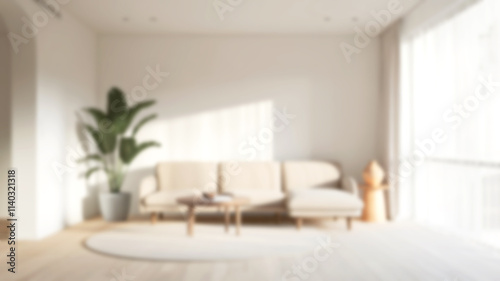 Blurry living room space with defocused effect.