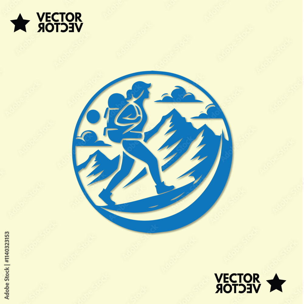 Fototapeta premium simple mountaint logo design inspirtaion