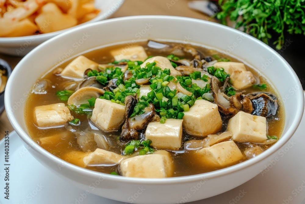 Korean oyster and tofu soup