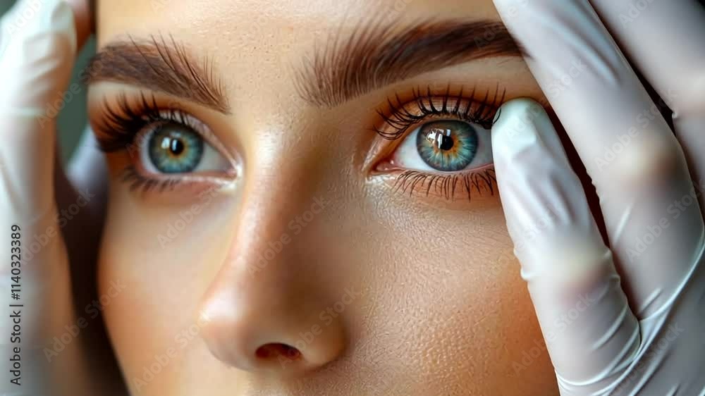 Close-up of a person receiving beauty treatment at a spa in a serene environment focused on facial care and skincare techniques