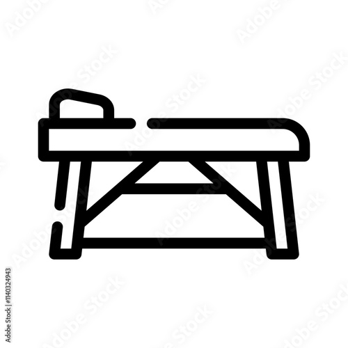 massage table line icon