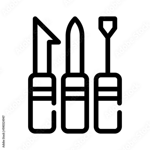 manicure set line icon