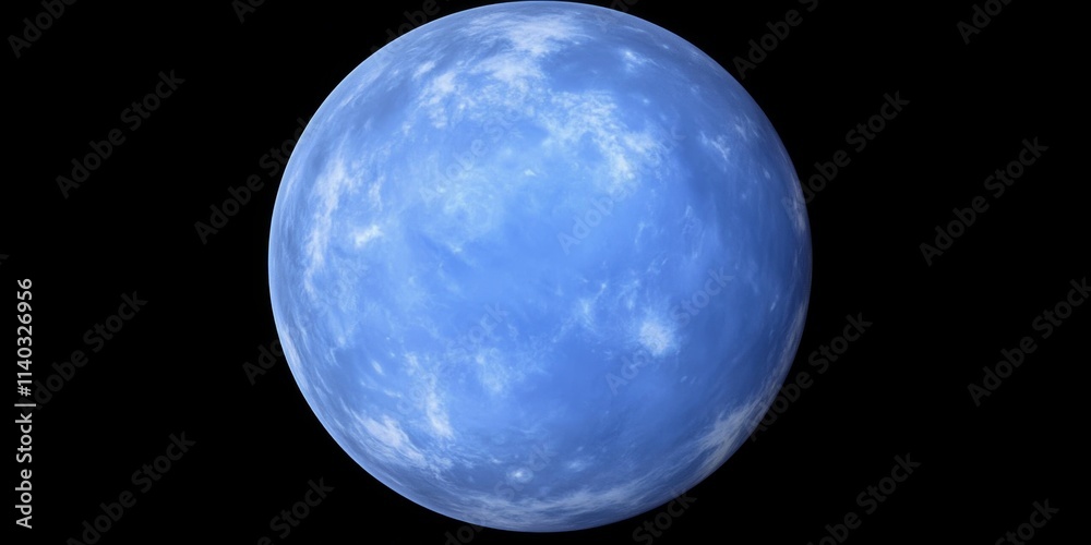 Fototapeta premium Blue Planet Earth like Orb in Space Clouds Atmosphere