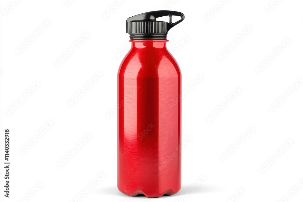 Lone water bottle against a white background Lone water bottle against a white background